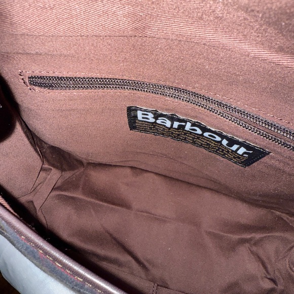 Barbour Tartan Messenger Bag - Brown and Yellow - Picture 6 of 10